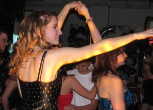 Teen Girl on Dance Floor at Sweet Sixteen Party with Great Music
